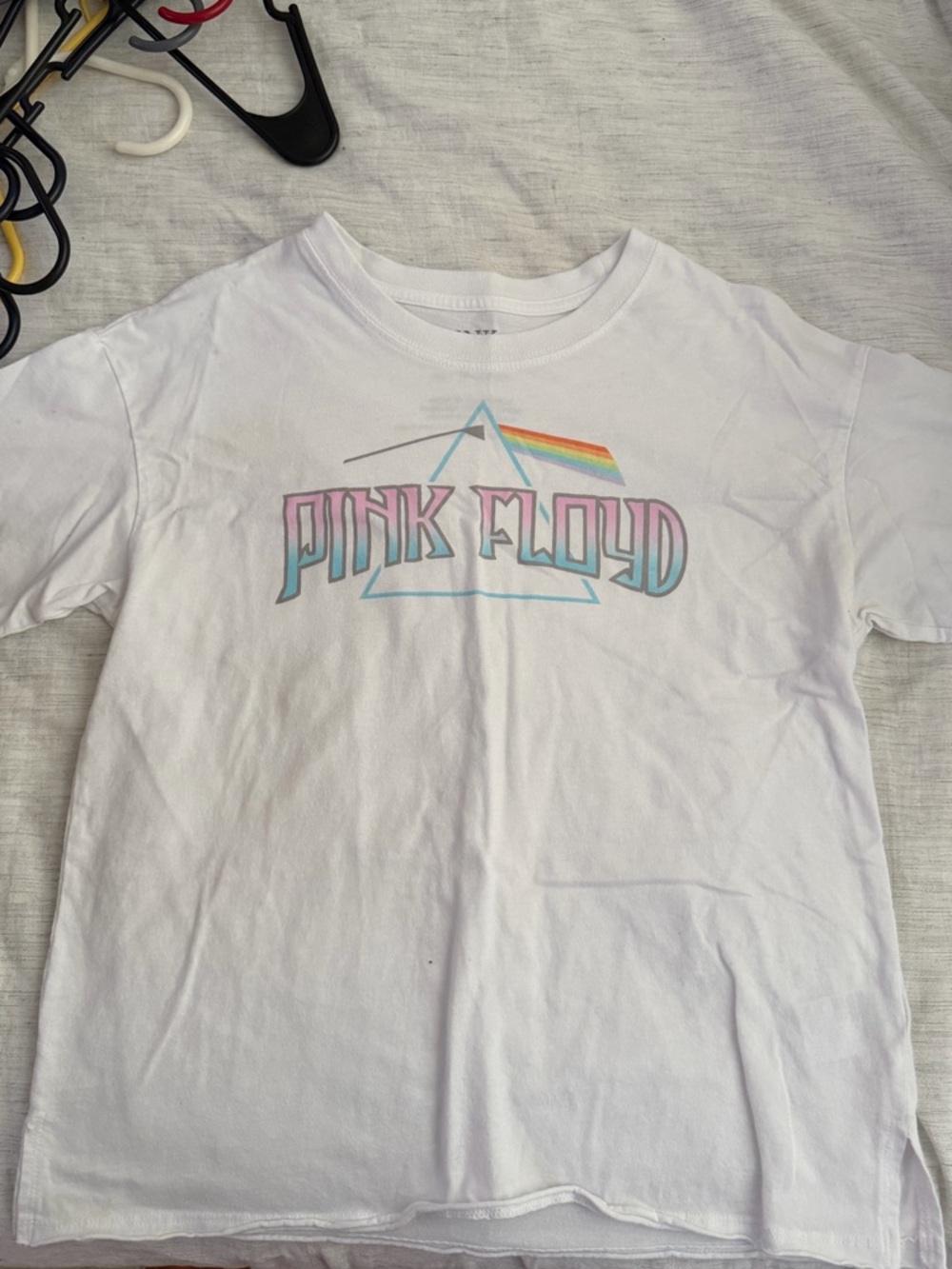 Pink Floyd White Tee with Pastel Prism Logo